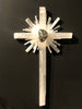 Selenite Stick Wall Cross with Pyrite | Nate Ricketts Design