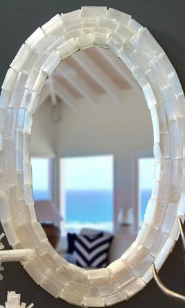 Selenite Oval Mirror – Nate Ricketts Design Home Decorations Online Store