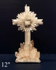 Selenite and Quartz Crystal Standing Cross - Nate Ricketts Design