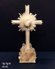 Selenite and Quartz Crystal Standing Cross - Nate Ricketts Design