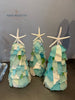 Aqua Mixed Sea Glass Trees 6" SAMPLE SALE