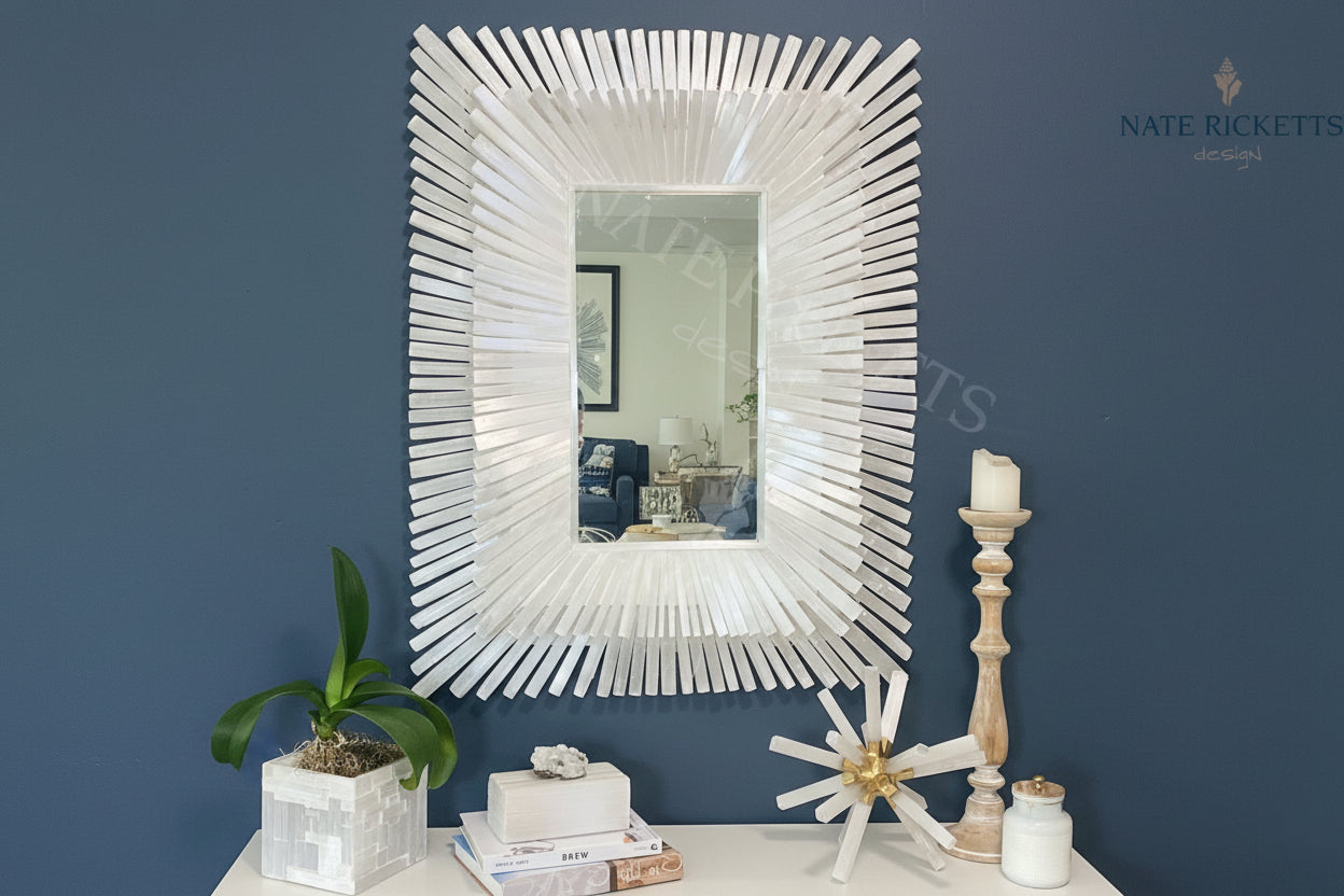 Wedding Mirror Glass Frame Starburst Crystals. Cerca, Compra, Vendi Nuovo E Usat