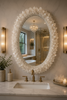 Quartz Point Oval Mirror