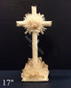 Selenite and Quartz Crystal Standing Cross - Nate Ricketts Design