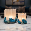 Selenite and Turquoise Howlite Tealight Votive