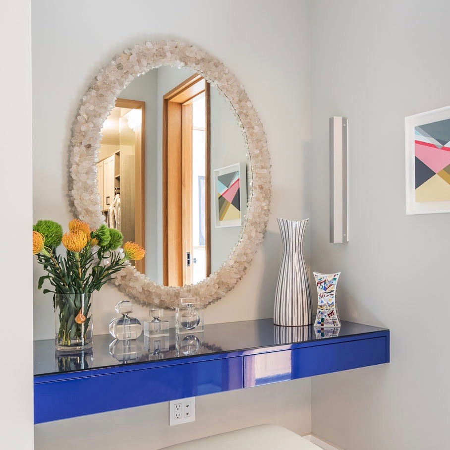 Quartz Point Oval Mirror - Nate Ricketts Design