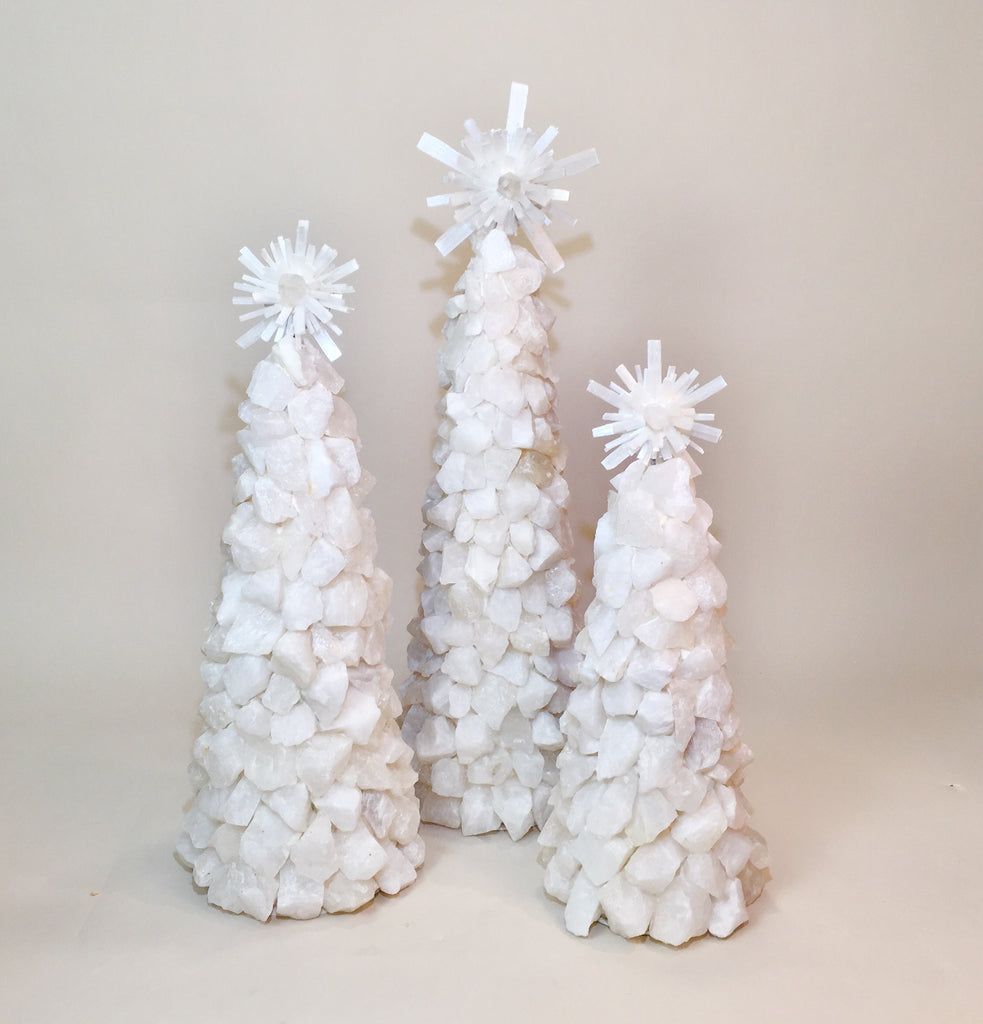 White Quartz Crystal Tree with Selenite Starburst | Nate Ricketts Design