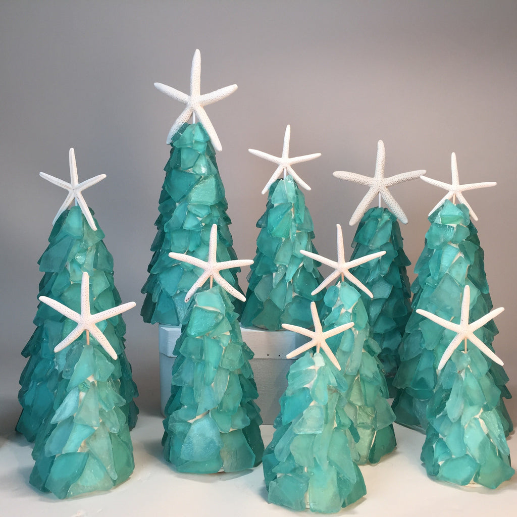 Teal Sea Glass Tree with Seastar | Nate Ricketts Design