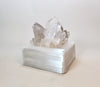 Selenite Treasure Box with Quartz Point Crystal Top - Nate Ricketts Design