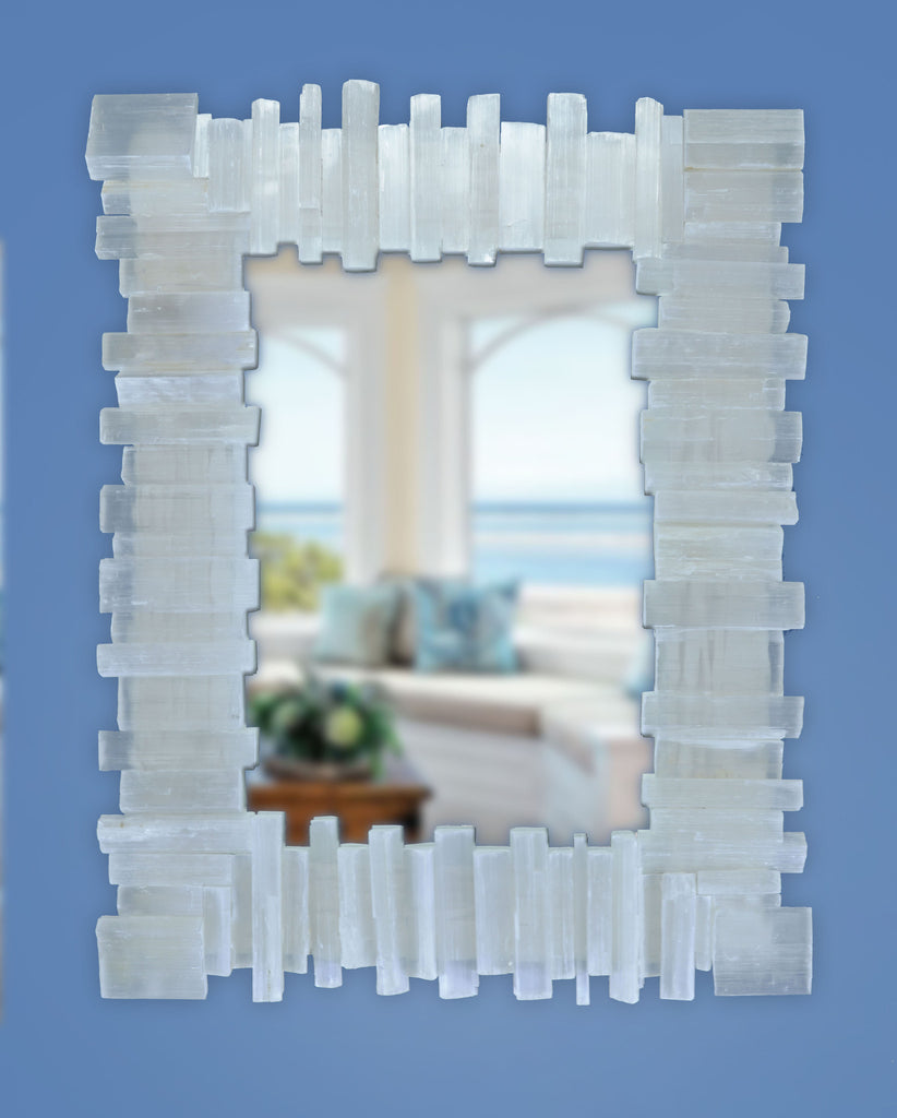 Selenite Deco Rectangle Mirror - Nate Ricketts Design