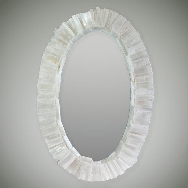 Selenite Oval Mirror - Nate Ricketts Design