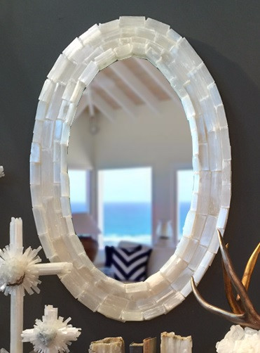 Selenite Oval Mirror - Nate Ricketts Design