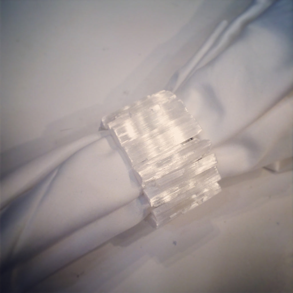 Selenite Napkin Ring - Nate Ricketts Design